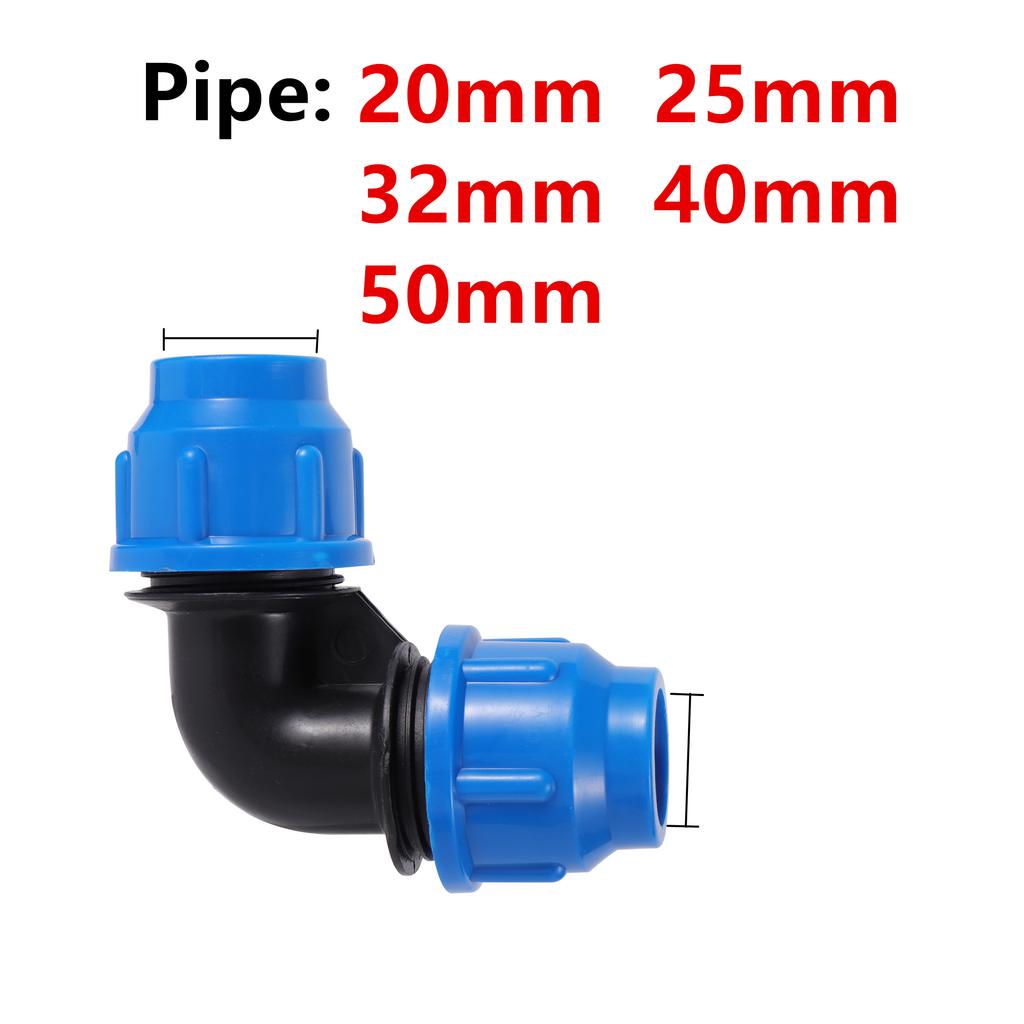 PE Water Pipe Connector Pipe Fittings 20/25/32/40/50mm Water Tube Direct Pipe Quick Valve Connector Pipe Connector 1 Pc