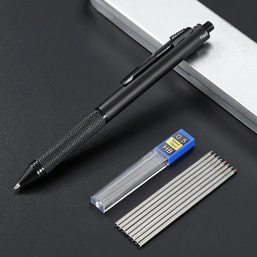 High Quality Metal Gravity Sensor Pen 4 In 1 Press Type 3Colors Ballpoint Pen Multi-Function Gel Pen School Office