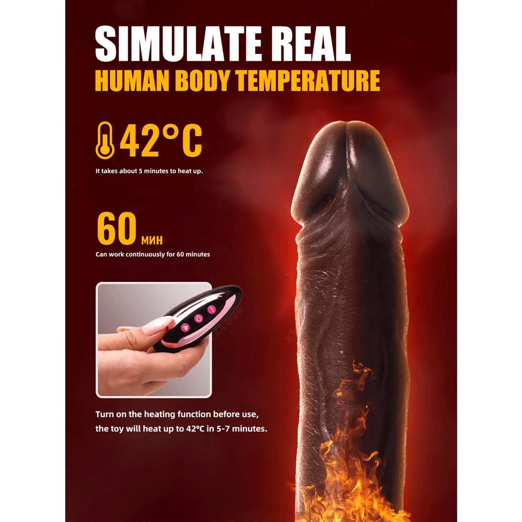 10 Telescopic 10 Vibrating Wireless Remote Control Sex Product Thrusting Realistic Dildo Vibrator Anal Vaginal Massage Sex Toy For Adult Women  G-Spot