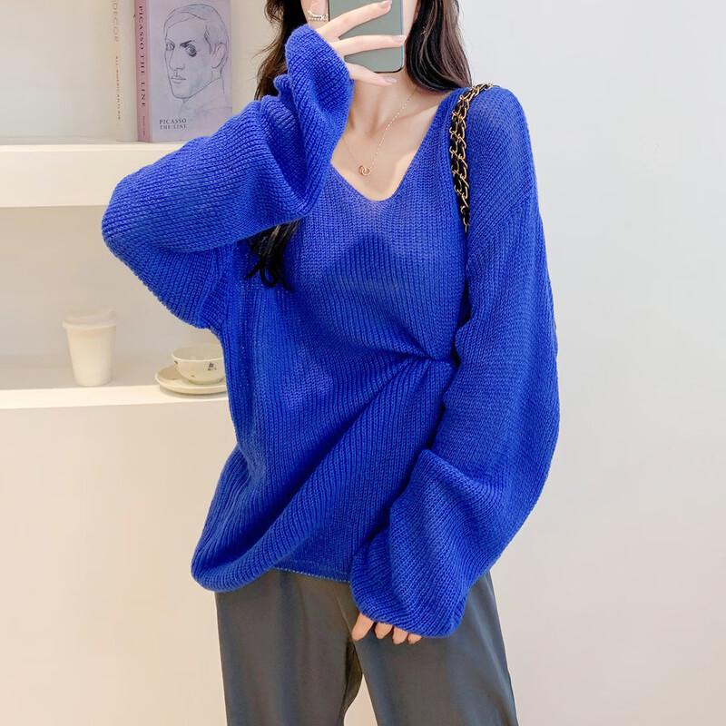 

Mocana Women s V-Neck Long Sleeve Knit Sweater One Size