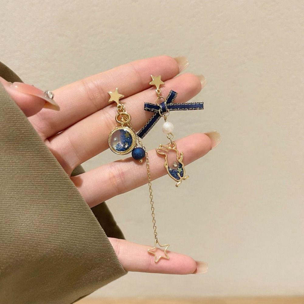 Tassel Unique Fashion Korean Style Earrings Crystal Ear Drop Fashion Jewelry Female Dangle Earrings