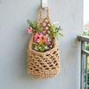 Storage Basket with Handle Wall Hanging Plant Baskets Hand-Woven Cotton Rope Planters for Fruits Plants