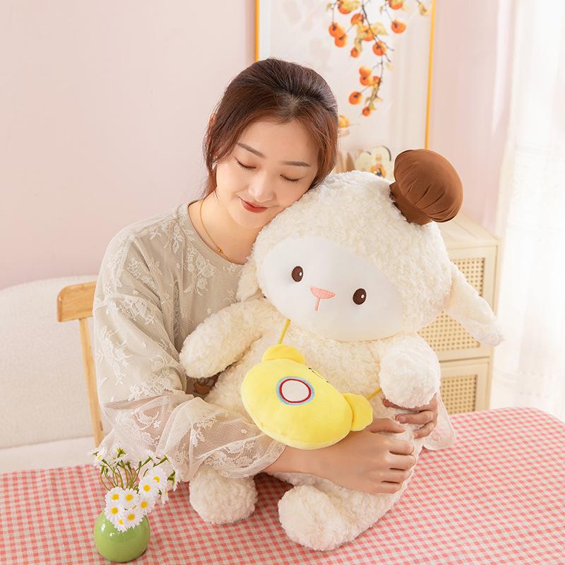 Betty Lamb Doll Lamb Doll Child Soothing Doll Lamb Backpack Plush Toy Birthday Gift