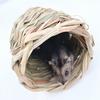 Yousheng Hamster Nest Chew Toy Natural Grass Hand Woven Straw Nest Small Pet Hideout Tunnel Bed Cage Accessories