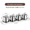 Set di barattoli per condimenti da cucina di alta gamma in acciaio inossidabile 304 - Contenitori per sale e olio al peperoncino per uso alimentare