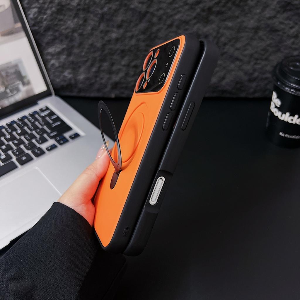 Rotate Stand Holder For Magsafe Phone Case For iPhone 17 Air 16 E 15 14 Plus 13 12 11 Pro Max Magnetic Bracket Anti-fall Cover