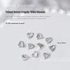 10-Piece Nail Art Set: Pointed Bottom Heart, Crooked Heart, White Diamond, Peach Heart, Square Transparent Rhinestones for Nail Decoration