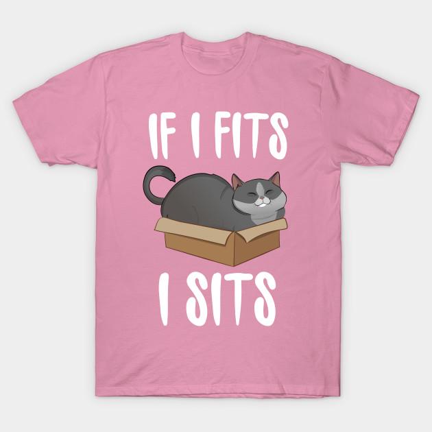 T Shirt Women If I Fits I Sits Cat In A Box Harajuku Print Kawaii Tshirt Summer Short Sleeve Female T-Shirt Top Tee