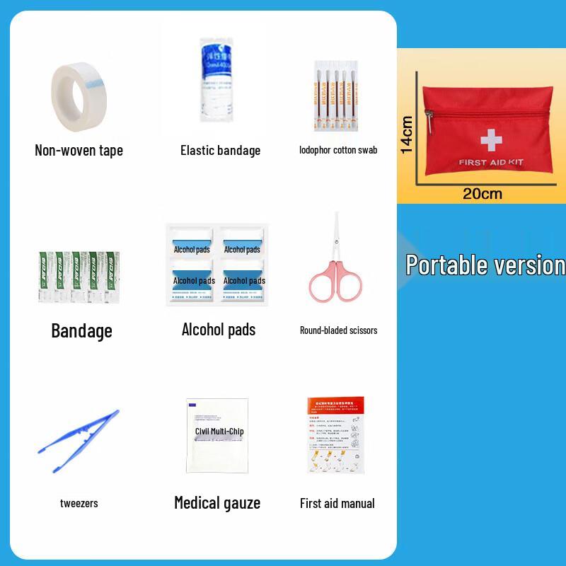 Portable 10-Piece First Aid Kit