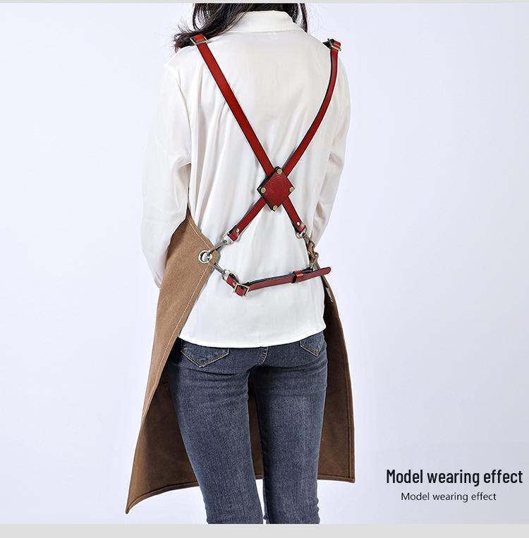 Custom Logo Barber Denim Apron for Hairdressers, Stylists, Artists, and Students