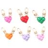 2Pcs Love Heart Brick Keychain For Couples Friendship Women Men Jewelry Gift