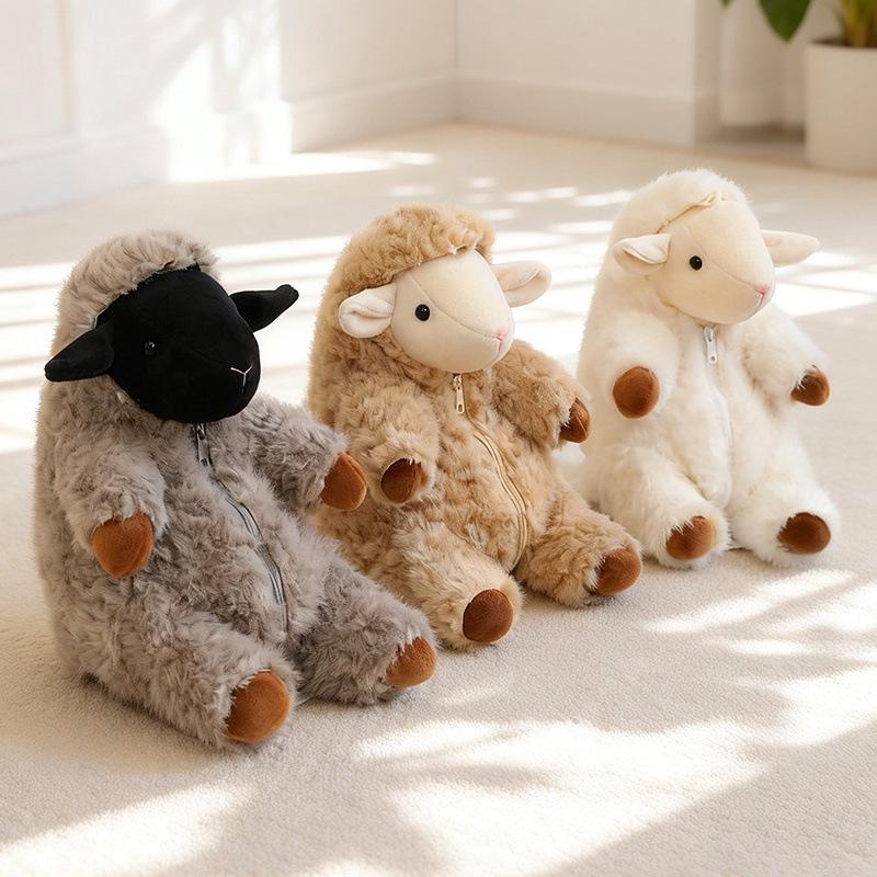 Happy Sheep Wool Plush Toy - Cute Soothing Companion Doll for Birthday Gift
