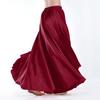 Glänzender Satin Damen Bauchtanzkostüm Swing Röcke Vollkreis Satin Flamenco Röcke Übergröße Bauchtanzrock