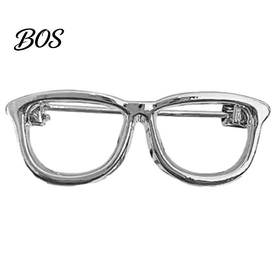 Elegant Clothing Embellishment Alloy Glasses Brooch for Men Women, Eyeglasses Shape Lapel Pin Pin, Decorative Accessory Suits Shirts Sweaters Jewelry