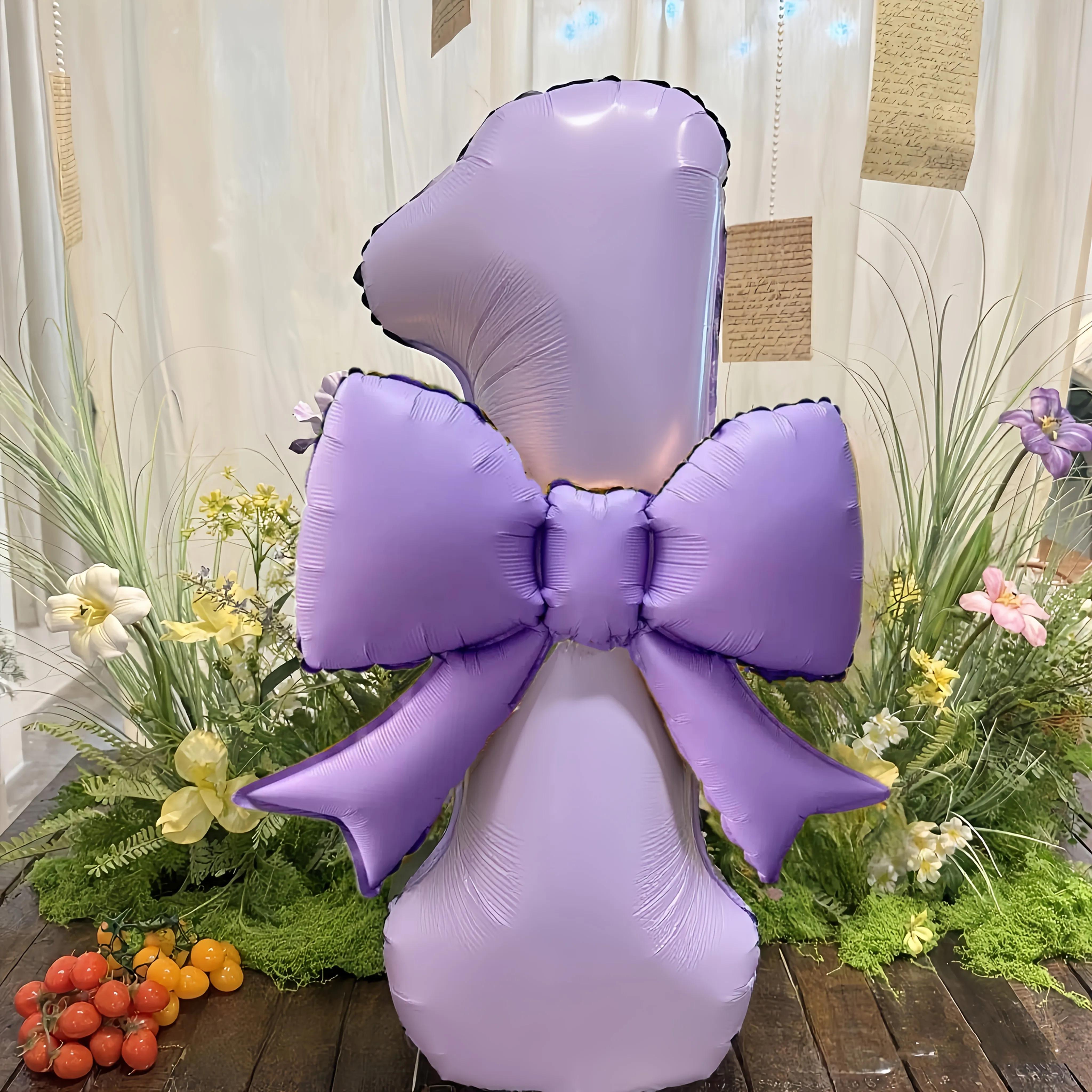 

Bow 40inch Cream Purple Number 0-9 Balloon Children Adult Birthday Decoration Festive Party Supplies Anniversary Balloon 40inch
