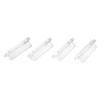 Transparent Push Pull Handles Set of 4 Ergonomic Designs for Cabinets Drawers and Other Furniture Applications