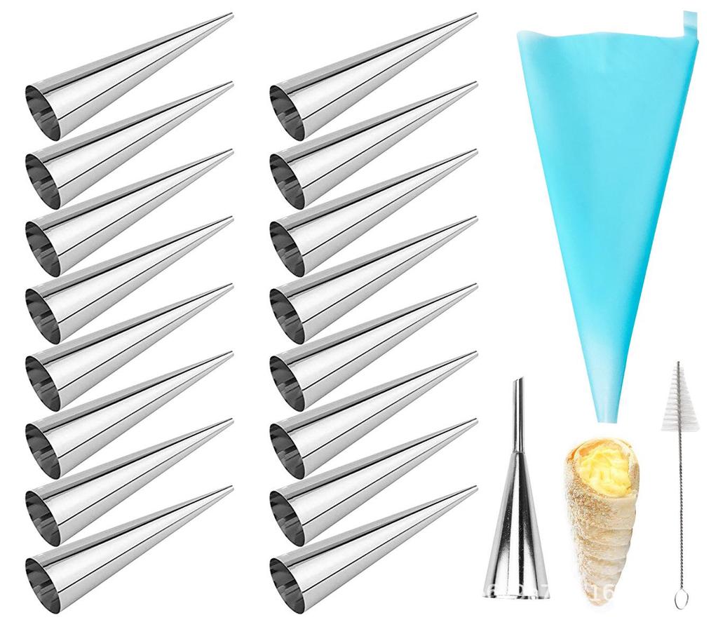 Stainless Steel Croissant and Pastry Molds - Cream Horn Baking Cones