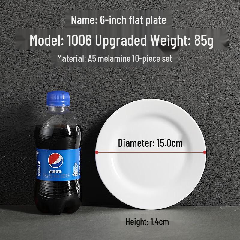 

Commercial White Melamine Round Plates