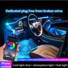 10in1 64Colors LED Wireless No Threading Car Ambient Light Foot Lamp App Control