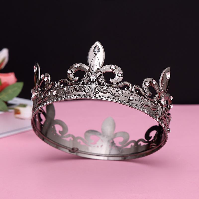 

Men s Golden King s Crown Headwear Adult Birthday Crown Halloween Stage Opera Performance Unisex