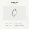 MODIAN Luxury Sparkling Blue Cubic Zirconia Ring 925 Sterling Silver Classic Stackable Finger Rings For Women Statement Jewelry