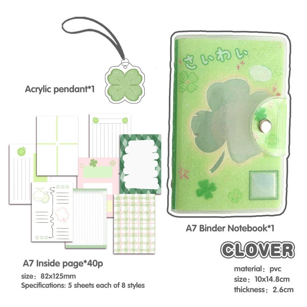 Pudding Pocket A7 Size Binder Sticker Storage Book Loose-Leaf Notebook Office Supplies