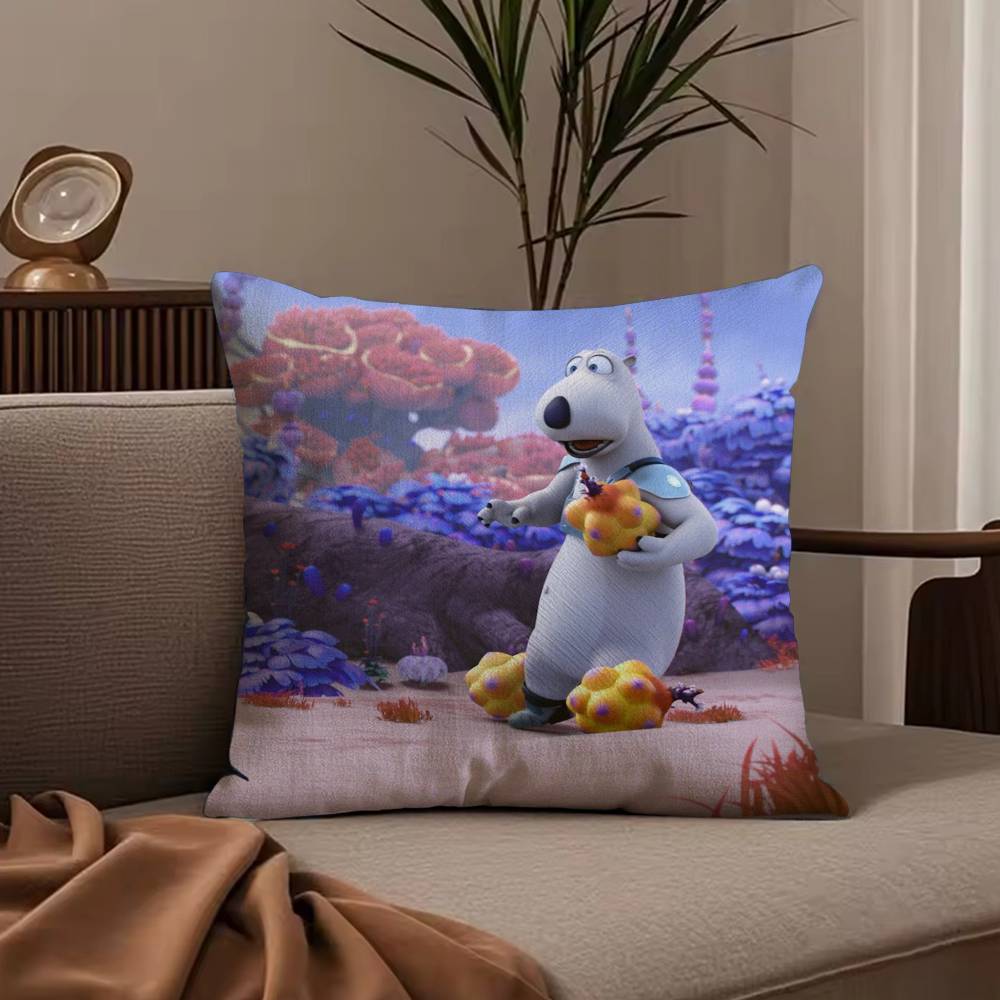 Cute B-Backkom Pillow Case Anti-dustmite Pillowcase Invisible zipper silky short plush Sofa cushion cover