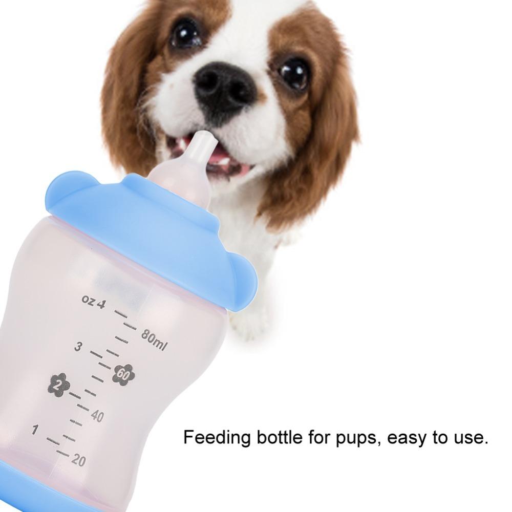 100Ml Graduated Capacity Pet Nursing Bottle Newborn Pet Nurser  Pet Foster Daily Care синий