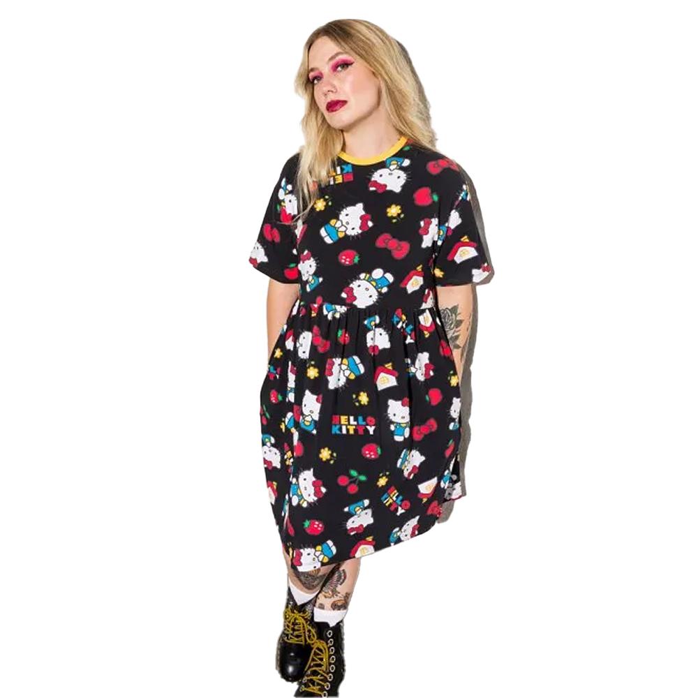 Hello Kitty Womens/Ladies Classic All-Over Print Smock Dress