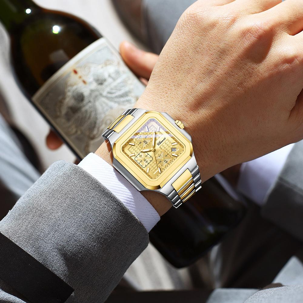CHENXI High-End Watches for Man Fashion Luminous Business Waterproof Date Gold Stainless Steel Quartz Men's Watch New