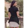 Draped Long Top Black