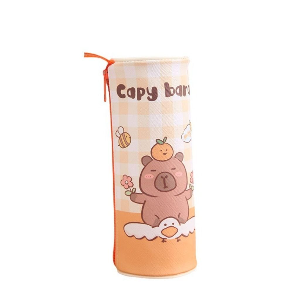 Gifts PU Capybara Pencil Bag Large Capacity Cute Cartoon Pencil Cases School Supplies