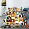 3D Pet Dog Pattern Bedding Set Home Decoration Gift for Boys and Girls Single Bed Double Bed Decoration