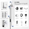 SOONPHO Century Stand Silver 2M C Stand Photography Light Stand with 128cm boom arm and 2 grip heads Made of stainless steel Load capacity 35kg