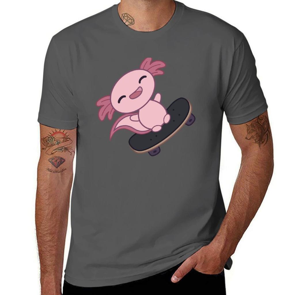 Axolotl Skater Tshirt Work Short Sleeve Cotton Top