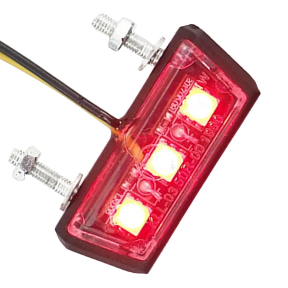 12V LED Lights Motorcycle License Plate LED Light Waterproof Motorcycle License Light Rear Tail Light