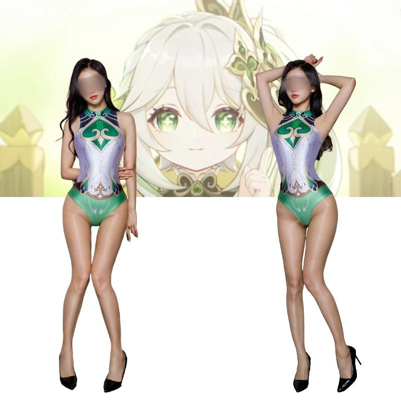 Genshin Cosplay Impact Costume Nahida Game Roleplay Sexy Bodysuit Anime Swimsuit