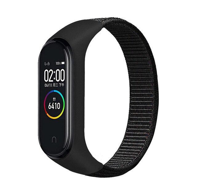 Xiaomi Mi Band 5 4 3 için Değiştirilebilir Bileklik Naylon Kayış Bilek Spor Bilekliği Mi Band 4 5 Miband 4 3 5 Band4 Akıllı Saat Kayışı