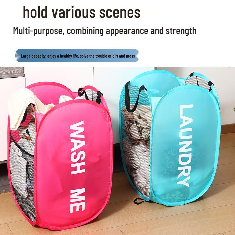 Foldable Printed Laundry Hamper - Large Dirty Clothes & Storage Basket for Dormitory