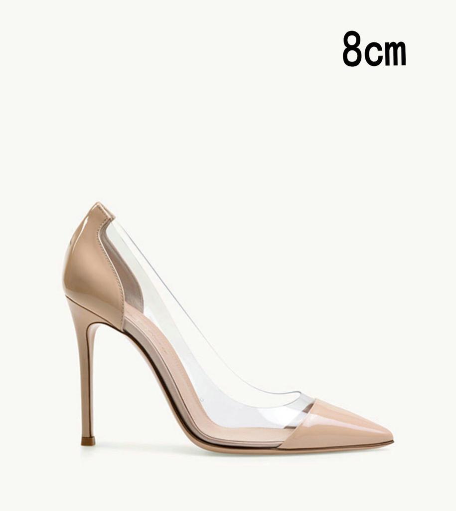 Fashion Pvc Pointed-Toe High Heels For Women 2025 New Style Slender Heels Elegant And Versatile French Autumn Single Shoes For Socialite