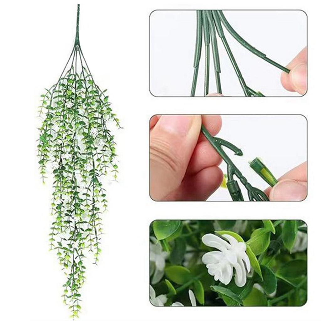Artificial Hanging Flowers Hanging Plants Bouquet Hanging Plants Drooping Plants Suitable For Wall Home Garden Yard Indoor And Outdoor Decoration.