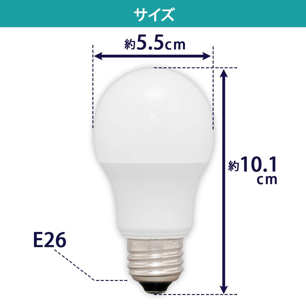 Iris Ohyama LED Wide 40W Warm Energy-Saving Measures Bulb, E26, Beam, Equivalent, White, LDA5L-G-4T6-E