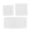 Universal Square Air Vent for Marine Boat & RV, White/Black Louvered Ventilation Grille, Durable Plastic Cover