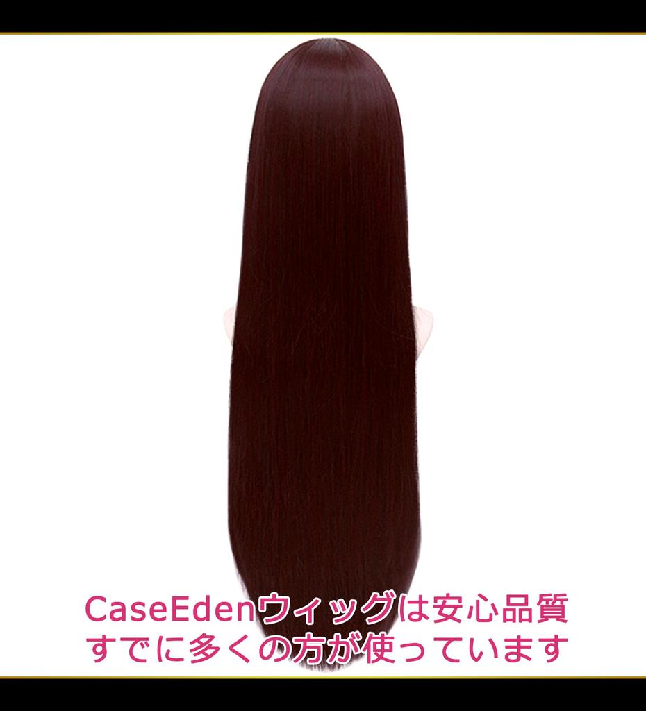 CaseEden Cosplay Wig, Premium Smooth Long 80cm Heat-Resistant Dark Brown (WIG6180)
