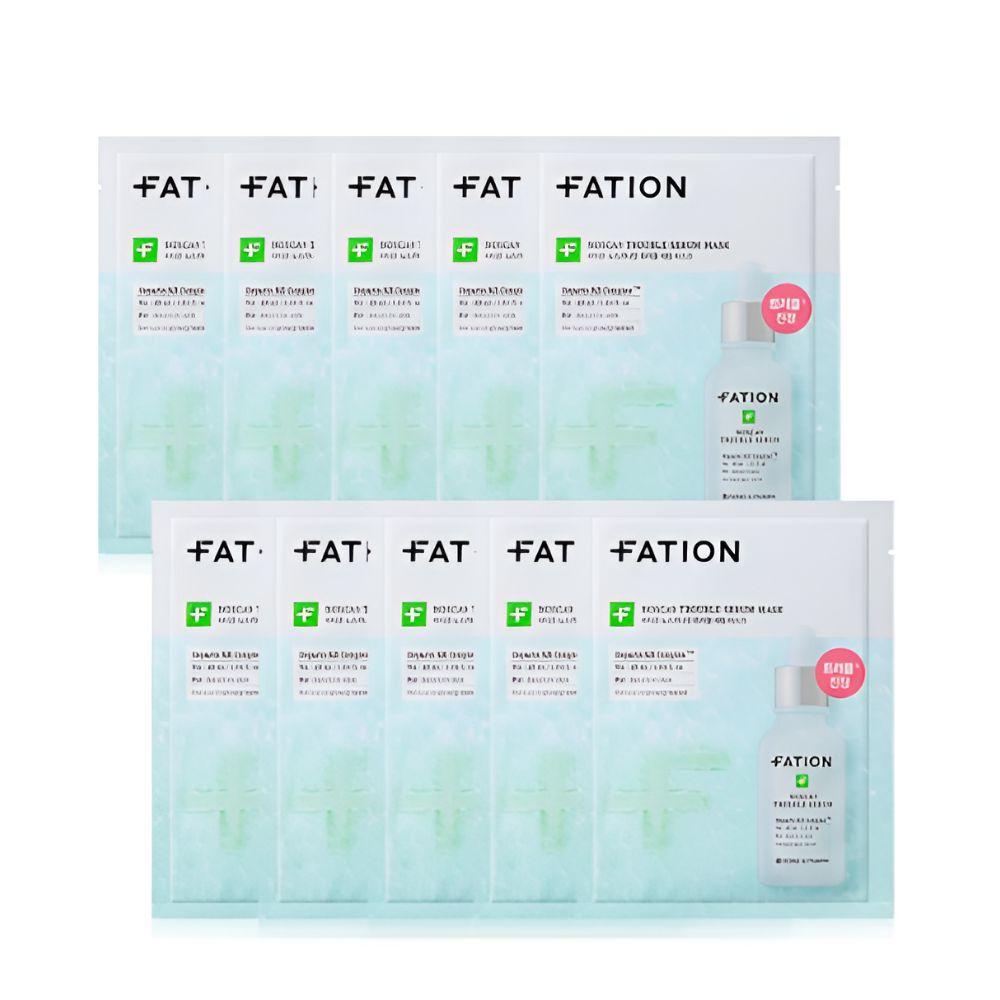 FATION Nosca9 Trouble Serum Mask 10 Sheets (25ml x 10EA) - Rapid Calming Redness Relief Sheet Mask Pack