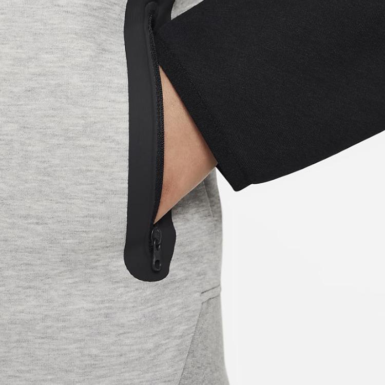 Nike Color Block Mikina s kapucí na zip pro volný čas Dětské bundy Černá Šedá FD3285-064