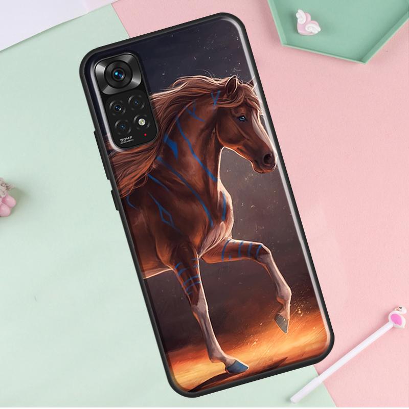 Malba zvířete koně Kryt pro Redmi Note 12 Pro Plus Pro Redmi Note 10 8 9 11 Pro 12S 11S 10S 9S 9C 10C 12C Pouzdro