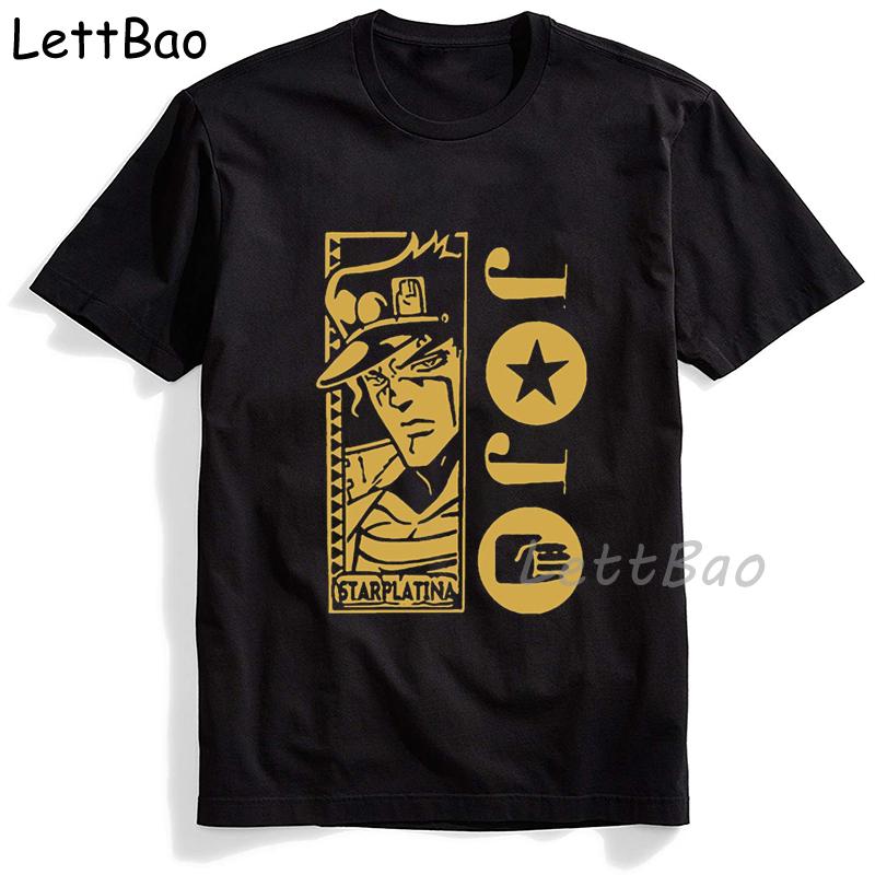 Jojos Bizarre Adventure Printed T Shirt Men Japanese Anime Male Tshirt Short Sleeve Funny