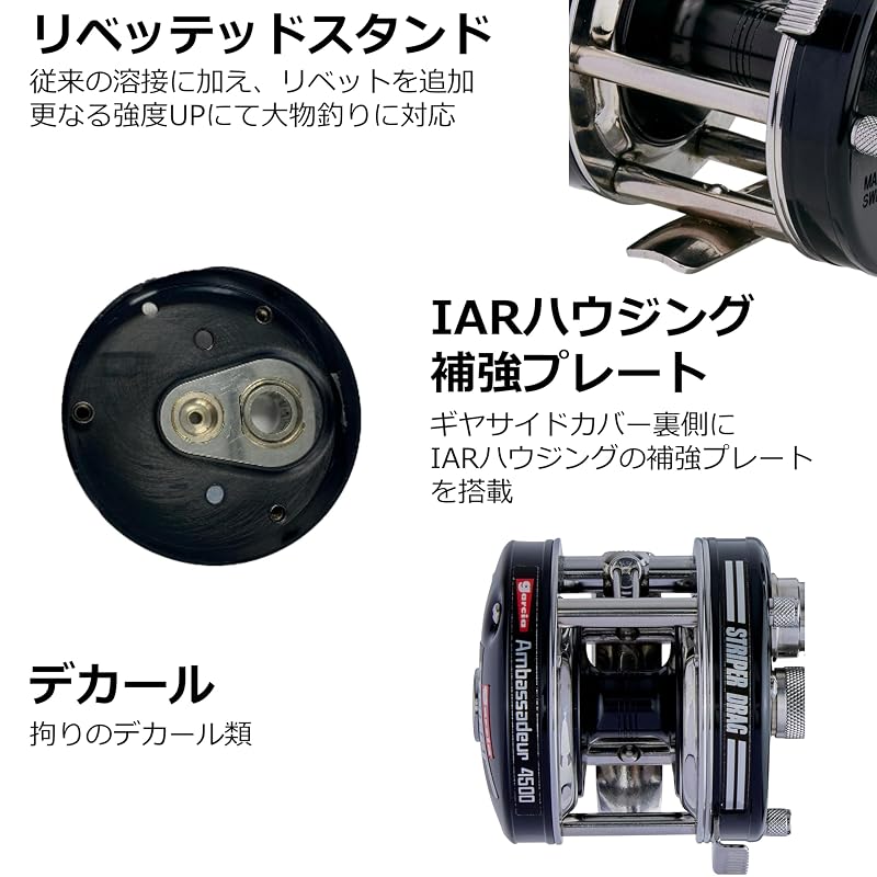 Abu Garcia AMB.5500 Striper Black Right-Handed Round Reel Classic Sweden