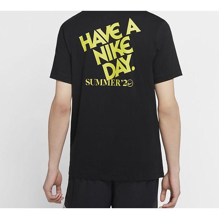 Nike Have A  Day Smiley Print Short Sleeve T-Shirt Men Tops Black CW7392-010